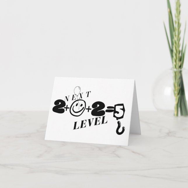 Cartão De Agradecimento Placas de Ano Novo de NÍVEL OWW PPPYY (Frente)