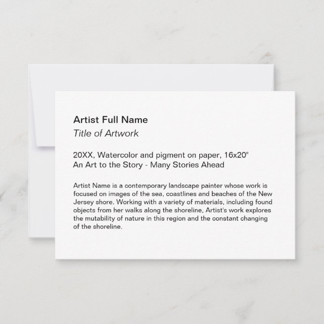 Cartão De Agradecimento Placas de Apresentação de Artes de Exposição traba (Frente)