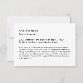 Cartão De Agradecimento Placas de Apresentação de Artes de Exposição traba