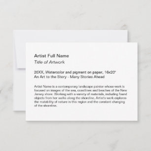 Cartão De Agradecimento Placas de Apresentação de Artes de Exposição traba
