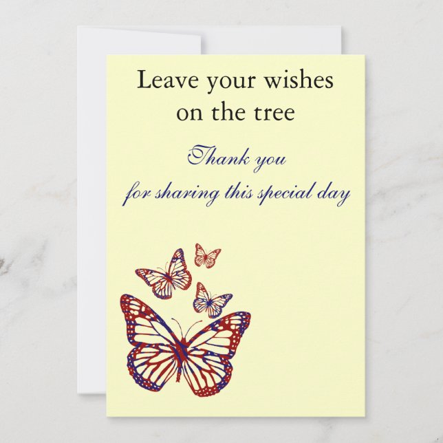 Cartão De Agradecimento placas de árvore personalizadas (Frente)