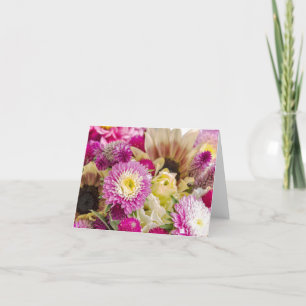 Cartão De Agradecimento Placas de design florais de vazio