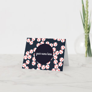 Cartão De Agradecimento Placas de Nota Personalizadas de Baseball Dobradas