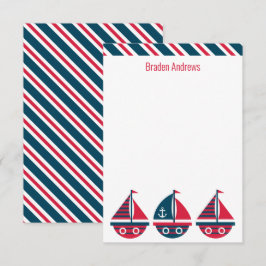 Cartão De Agradecimento Placas de Nota Personalizadas para Barcos de Naveg