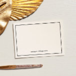 Cartão De Agradecimento Placas de Nota Personalizadas Pretas Pretas Modern<br><div class="desc">Placas de Nota Personalizadas Pretas Pretas Modernas Chic</div>