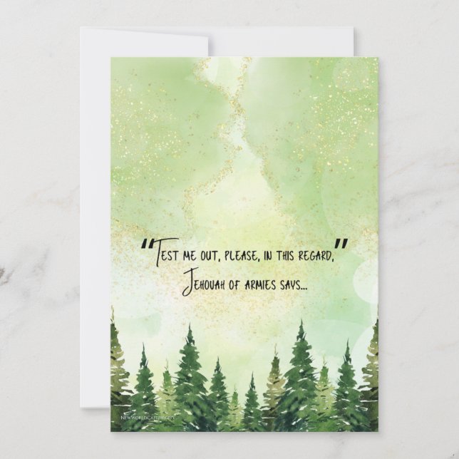 Cartão De Agradecimento Placas JW para Pioneiros que Precisam de Maiores B (Frente)