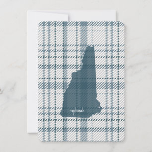 Cartão de Agradecimento Plaid de New Hampshire