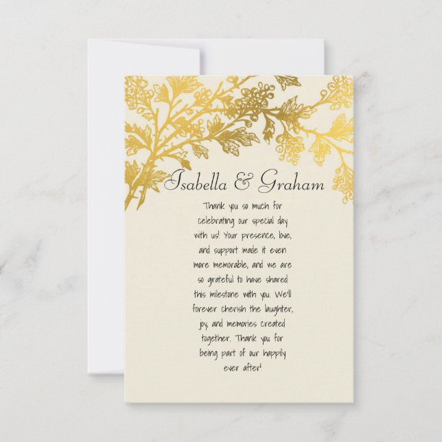 Cartão de Agradecimento Plano (Frente)