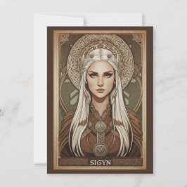 Cartão de Agradecimento Plano Arte Sigyn Deusa Nór