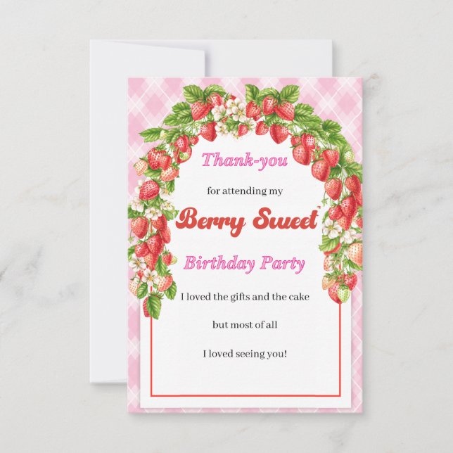 Cartão de Agradecimento Plano de Aniversário Kids  (Frente)