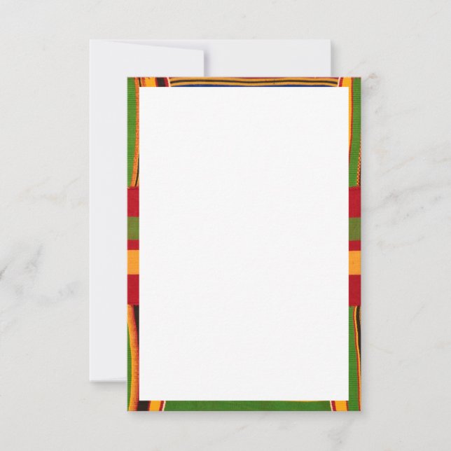 Cartão de agradecimento plano de impressão african (Frente)