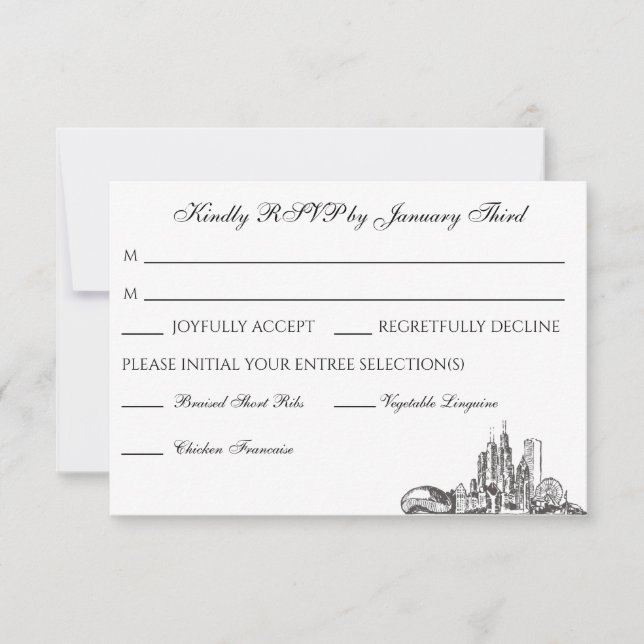 Cartão de agradecimento plano do horizonte de Chic (Frente)