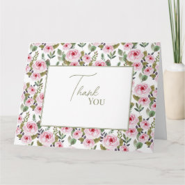 Cartão de agradecimento plano para Chá de Noiva.