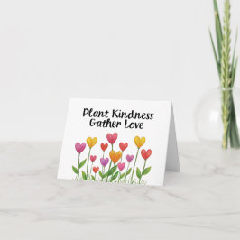 Cartão De Agradecimento Plant Kindness Gather Love Valentine Mother's Day 