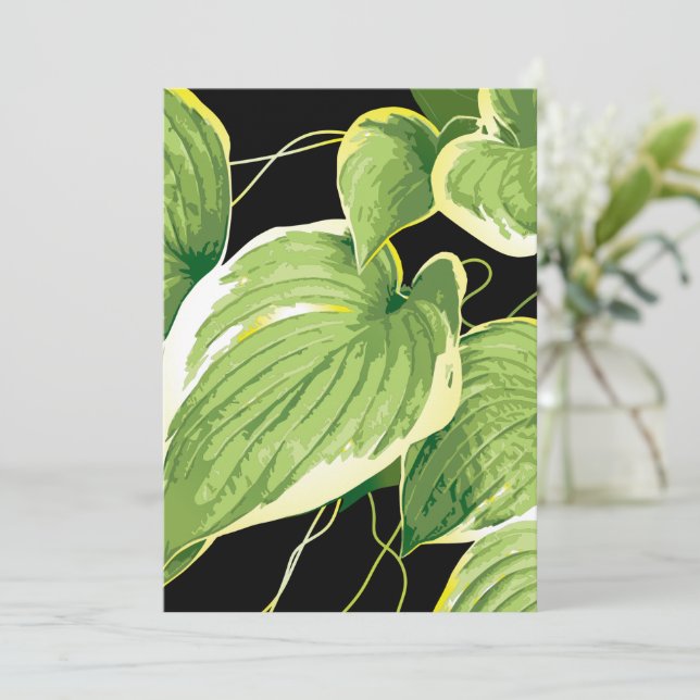 Cartão De Agradecimento Planta Ficus 3 (Em pé/Frente)
