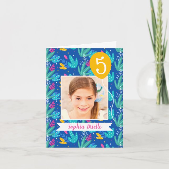 Cartão De Agradecimento Plantas Azuis Do Deserto De Cactus Foto Aniversári (Frente)