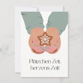 Cartão De Agradecimento Plätzchen Zeit, Herzens Zeit