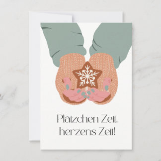 Cartão De Agradecimento Plätzchen Zeit, Herzens Zeit