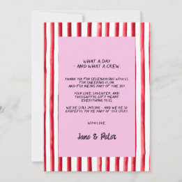 Cartão De Agradecimento Playful & Bright Modern Wedding Thank You Card