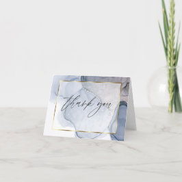 Cartão De Agradecimento Pluma com poeira de tinta de álcool abstrato