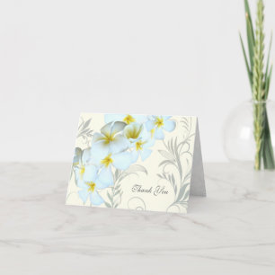 Cartão De Agradecimento Plumeria Flourish Blank Thank You Cards