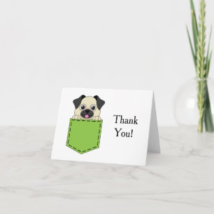 Cartão De Agradecimento Pocket Pet Dog Personalize