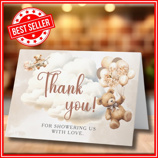 Cartão De Agradecimento Podemos Esperar Boho Chá de fraldas Neutro De Gêne (Criador carregado)