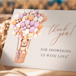 Cartão De Agradecimento Podemos Esperar! Chá de fraldas Obrigado