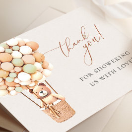 Cartão De Agradecimento Podemos Esperar! Chá de fraldas Obrigado