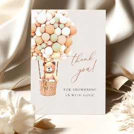 Cartão De Agradecimento Podemos Esperar! Chá de fraldas Obrigado