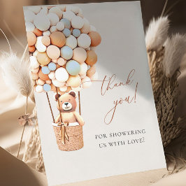 Cartão De Agradecimento Podemos Esperar! Chá de fraldas Obrigado