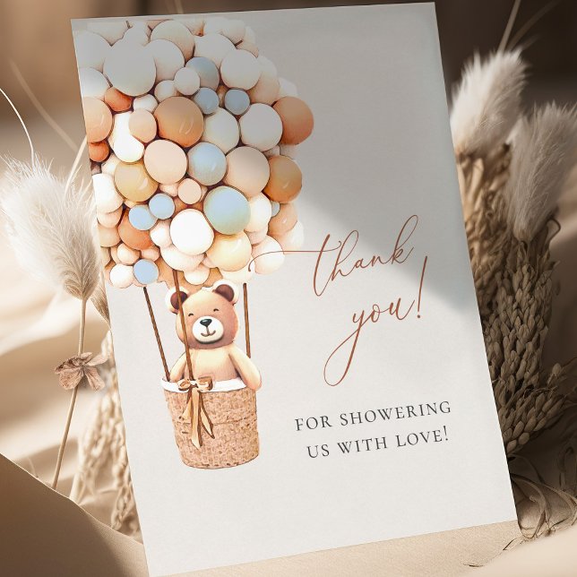 Cartão De Agradecimento Podemos Esperar! Chá de fraldas Obrigado (Criador carregado)