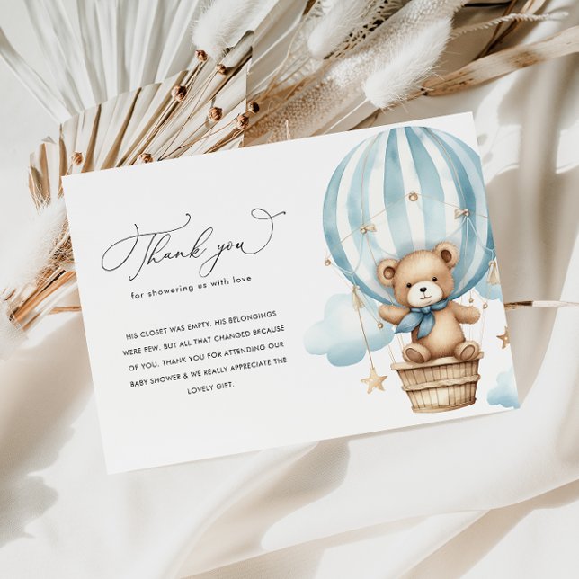 Cartão De Agradecimento Podemos esperar chá de fraldas obrigado (Criador carregado)