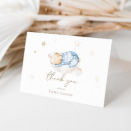 Cartão De Agradecimento Podemos Esperar O Teddy Bear No Chá de fraldas Da 