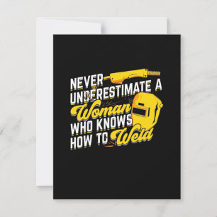 Cartão De Agradecimento Poder De Uma Mulher Que Sabe Soldar
