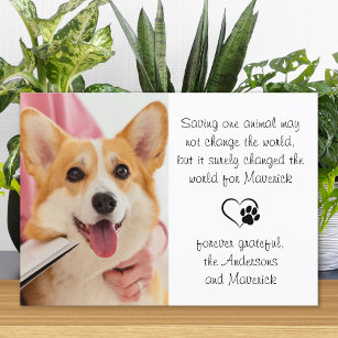 Cartão De Agradecimento Poema Veterinário Personalizado Cão De Vet Foto Pe