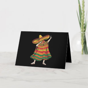 Cartão De Agradecimento Poncho Mexicano Dabbing Cinco De Mayo Festa De Par