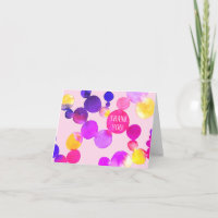 Pontos e pontos de aquarela Obrigado a PERSONALIZA