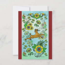 Cartão De Agradecimento Poodle castanho pegando uma placa de nota de risbe