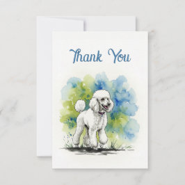 Cartão De Agradecimento Poodle Obrigado Nota