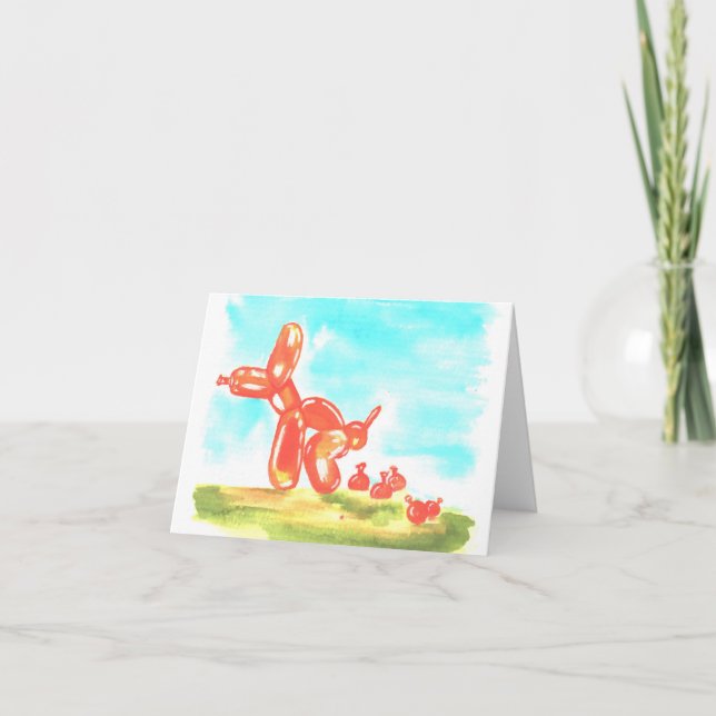 Cartão De Agradecimento Poop ou Pop Pup (Frente)