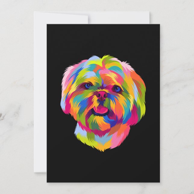 Cartão De Agradecimento Pop Art Shih Tzu Cute Puppy Proprietário (Frente)