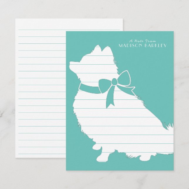 Cartão De Agradecimento Pôpia Pom Pomeraniana (Frente/Verso)