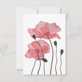 Cartão De Agradecimento Poppies