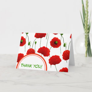 Cartão De Agradecimento Poppies