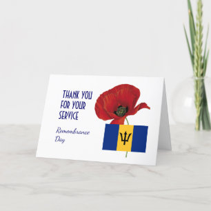 Cartão De Agradecimento Poppy   Veteranos   DIA DE LEMBRANÇA   Sinalizador