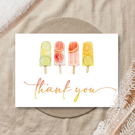 Cartão De Agradecimento Popsicle Ready to Pop Baby Shower