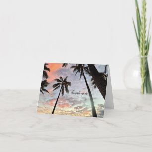 Cartão De Agradecimento Pôr do sol havaiano