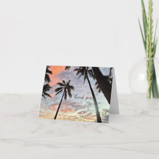 Cartão De Agradecimento Pôr do sol havaiano