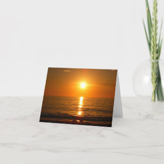 Cartão De Agradecimento pôr do sol ousado na placa do mar